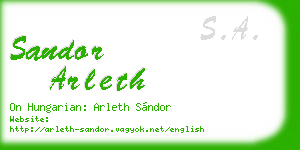 sandor arleth business card